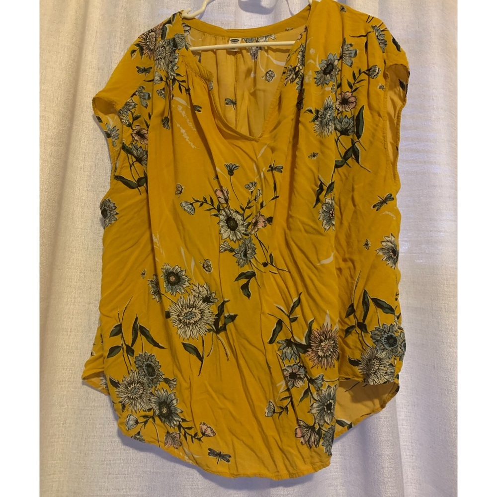 Short Sleeve Yellow Blouse